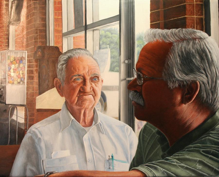 Father and Son Painting by Mike Ivey