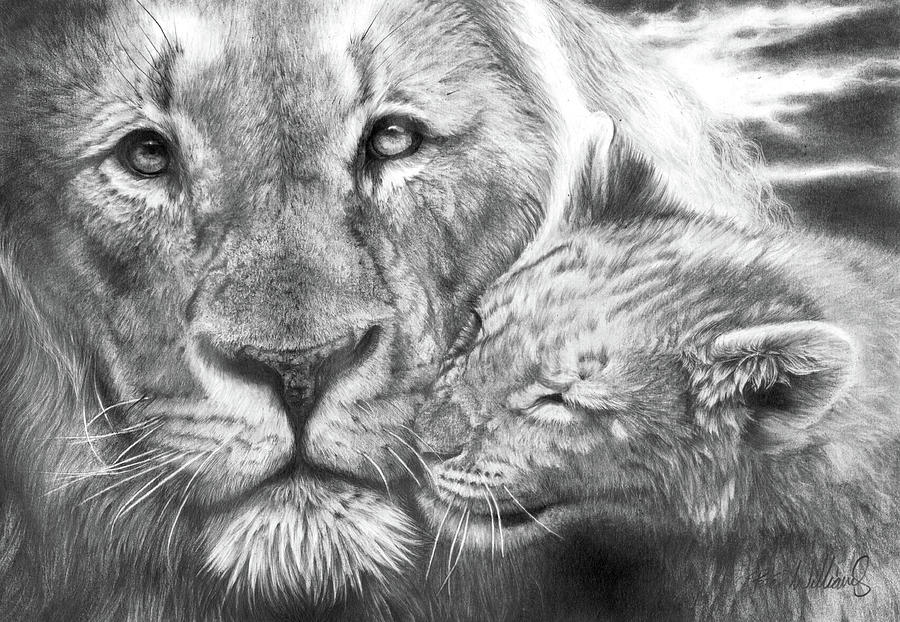 Father and Son Drawing by Peter Williams