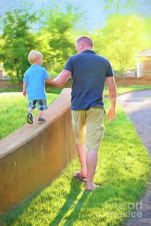 Father And Son Digital Art by Sharon McConnell