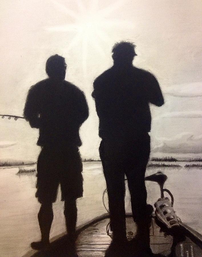 Father and Son Drawing by Tony Holm