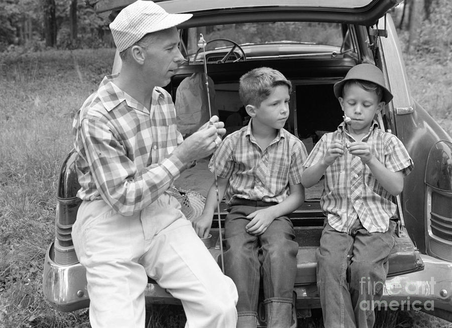 Father And Sons Going Fishing Photograph by H. Armstrong Roberts/ClassicStock