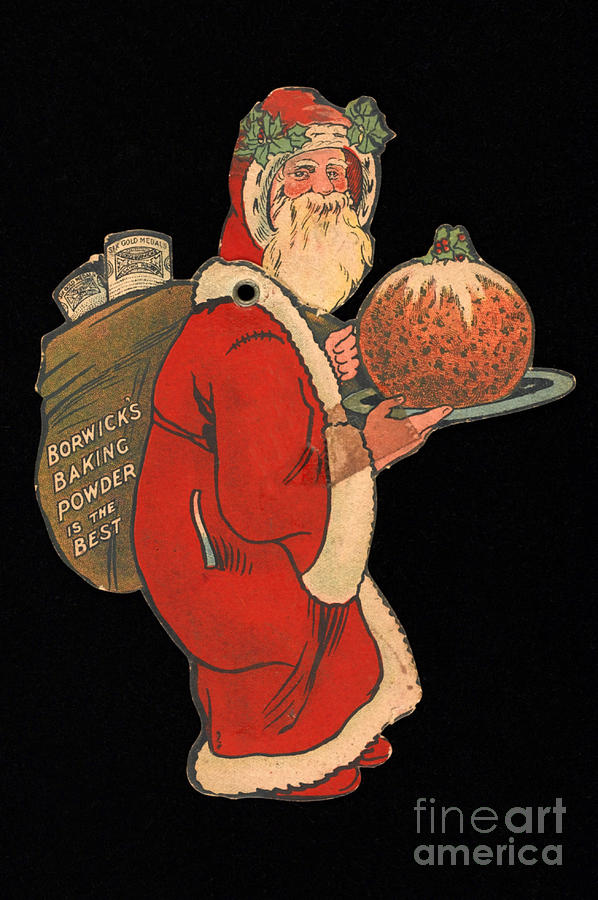 Father Christmas With Pudding, 1900s Photograph by Wellcome Images
