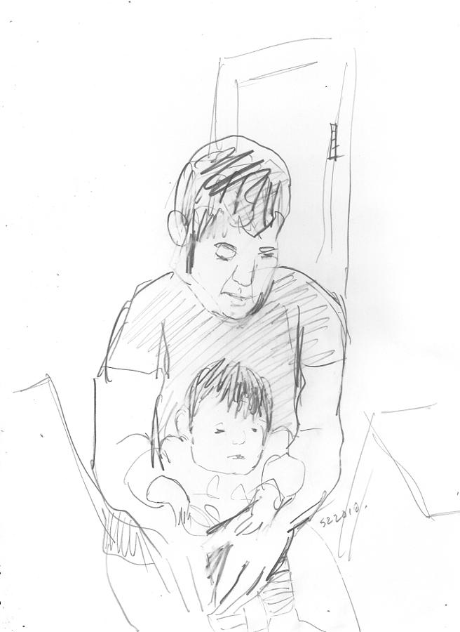 Father Daughter. Drawing by Samuel Zylstra | Fine Art America