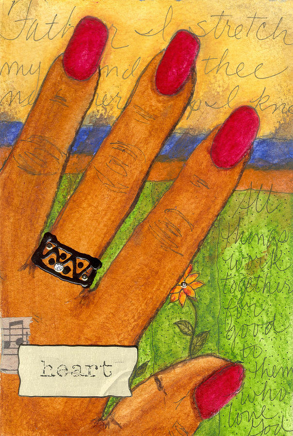 Father I Stretch My Hand to THEE Mixed Media by Angela L Walker