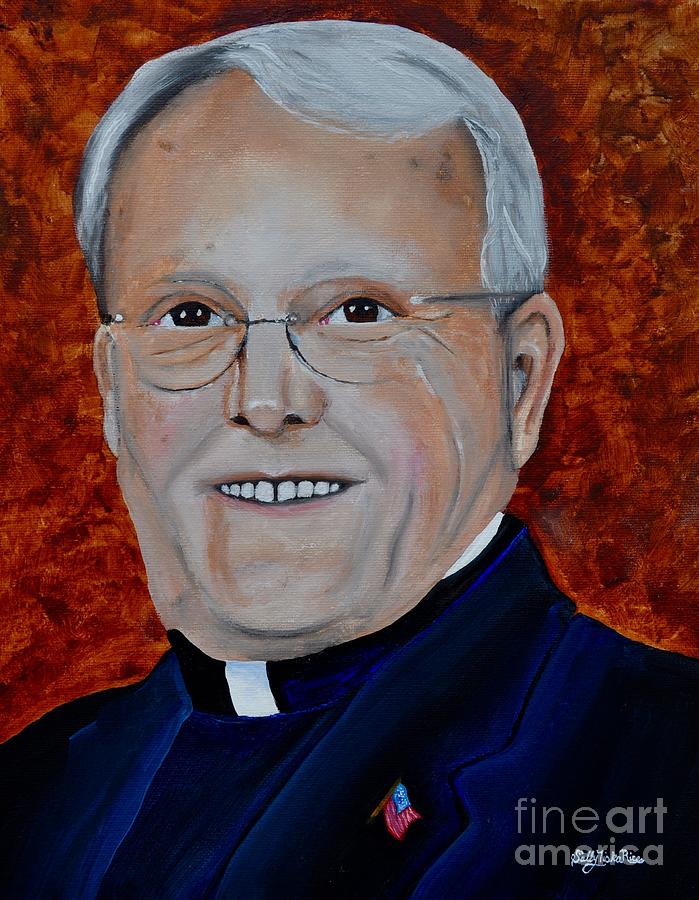 Father Peter Gregory Painting by Sally Tiska Rice