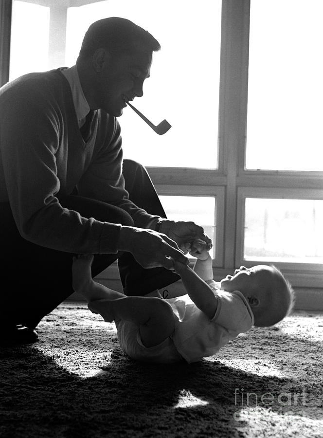 Father Plays With Young Son, C.1950s Photograph by H. Armstrong Roberts/ClassicStock