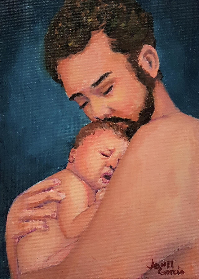 Fatherhood Painting by Janet Garcia