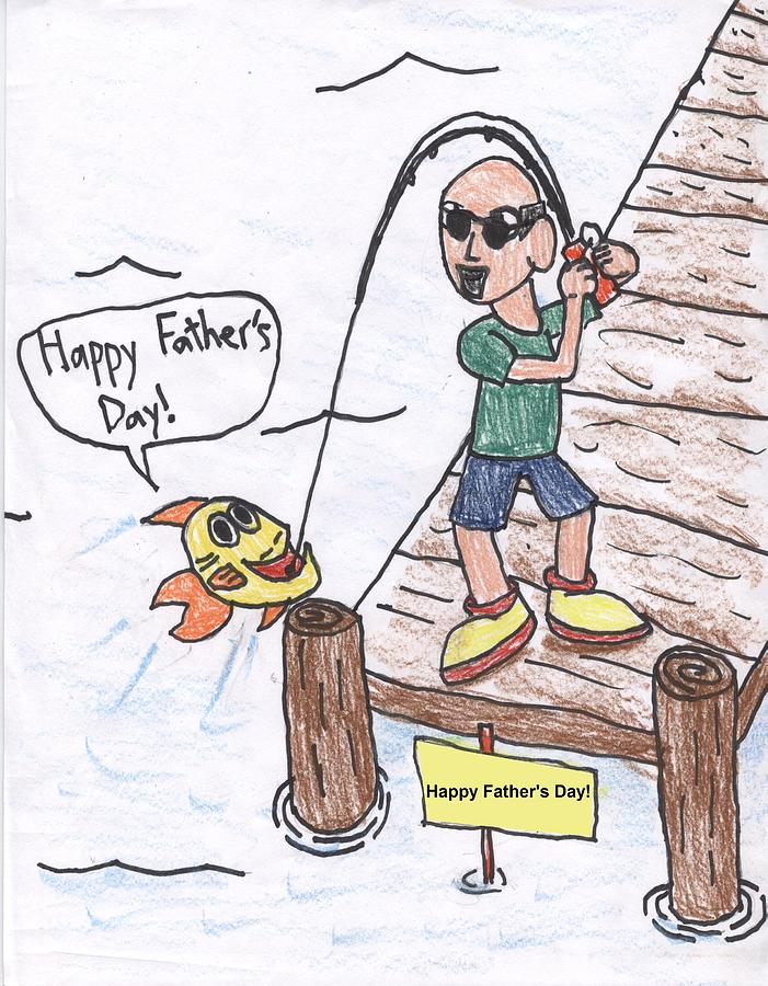 Fathers Day Drawing by Jayson Halberstadt