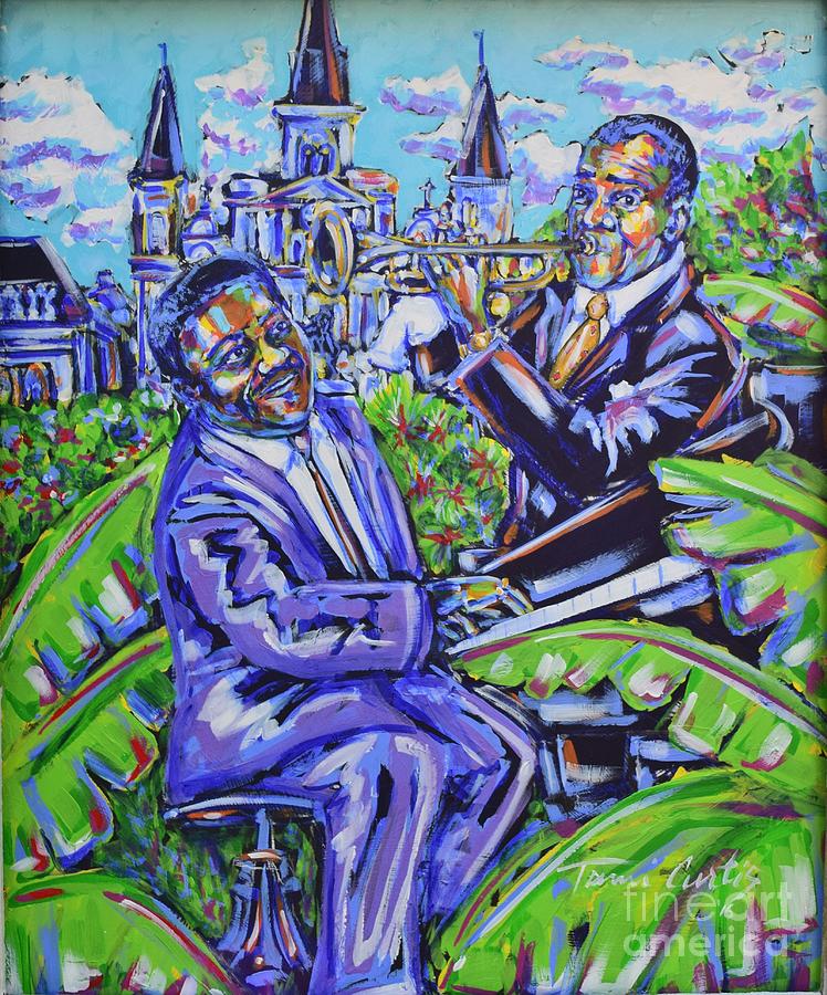 Louis Armstrong Painting - Fats And Satchmo by Tami Curtis