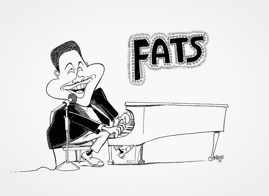 Fats Drawing by Michael Hopkins