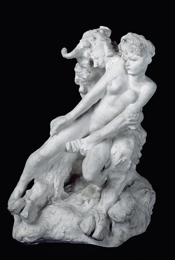 Greek Photograph - Faun and Nymph by Auguste Rodin