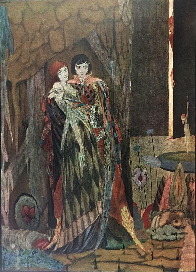 Book Painting - Faust and Margaret by Harry Clarke