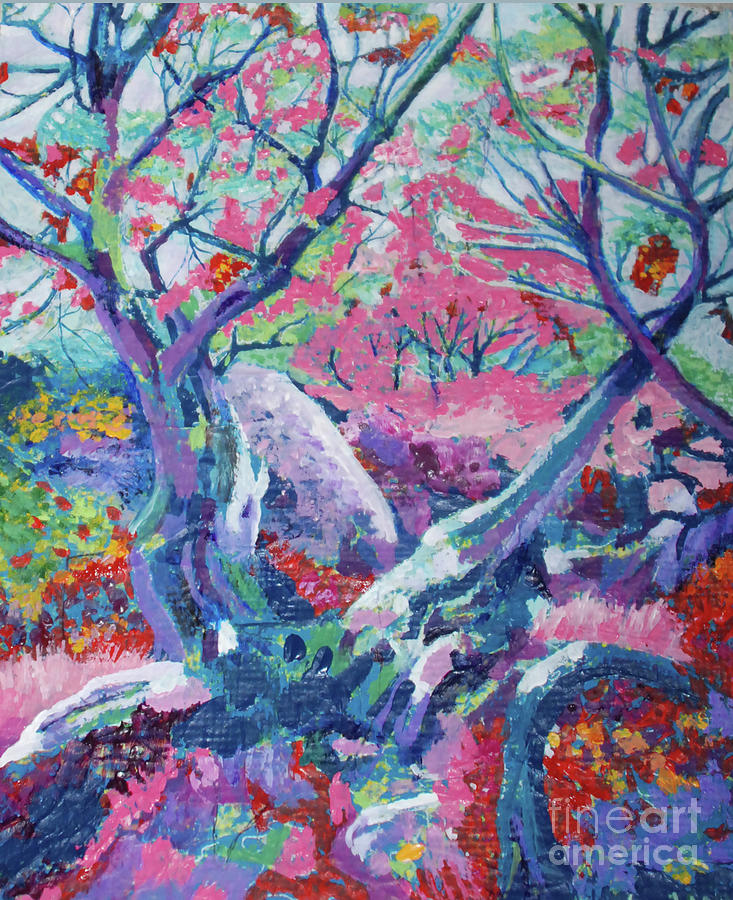 Fauvist in the Park Painting by Lori Moon
