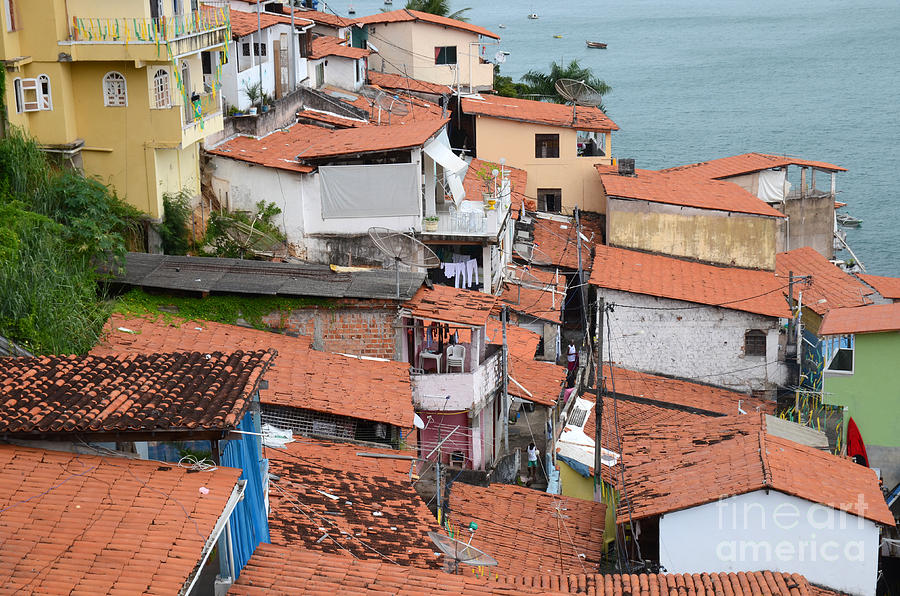 Salvador Photograph - Favela in Salvador da Bahia Brazil by Ralf Broskvar