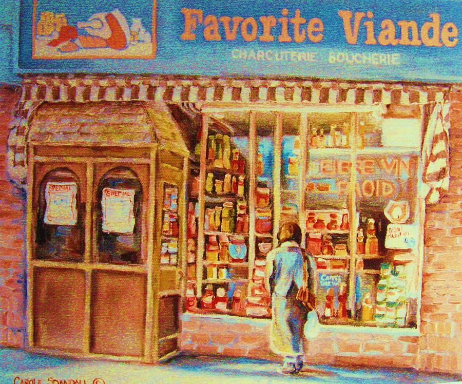 Favorite Viande Market Painting by Carole Spandau