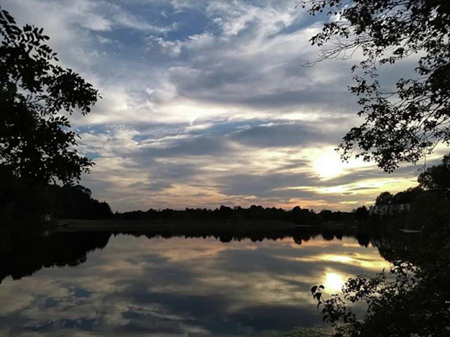 Sunset Photograph - #favoriteplaces #lake #sunset #autumn by Jessica Louis