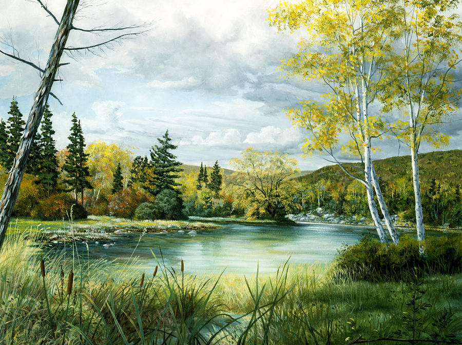 Favourite Fishing Spot Painting by Roger Witmer