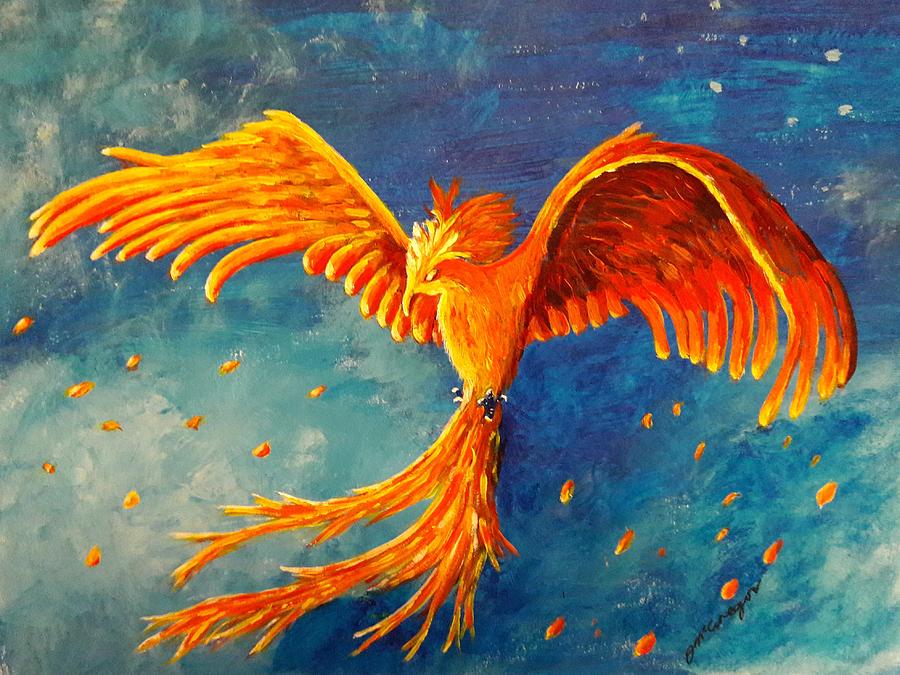 Fawkes the Phoenix Painting by Janice McGregor