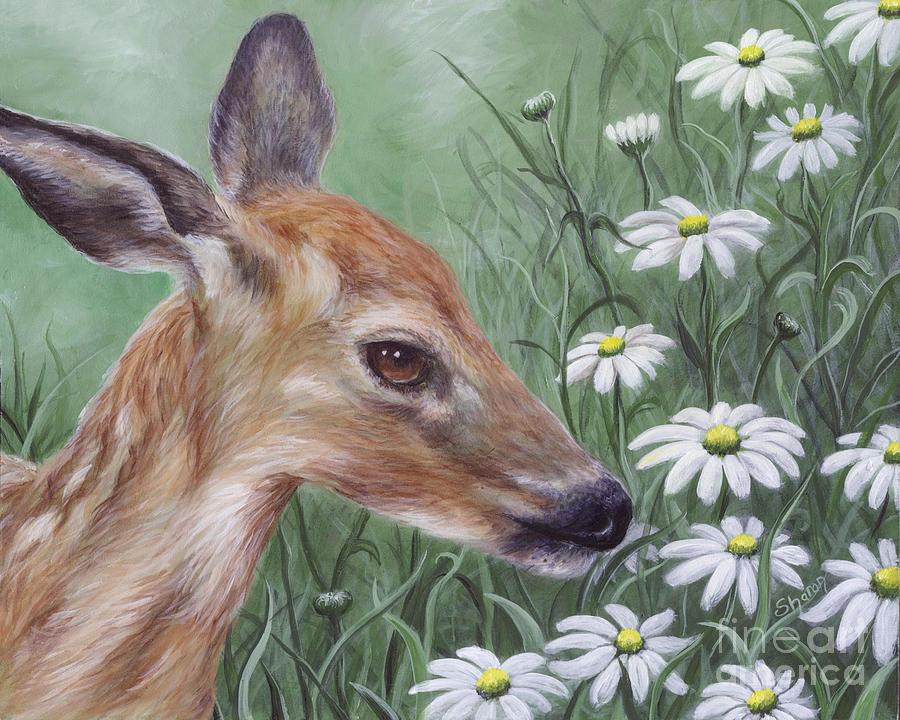 Fawn So Sweet Painting by Sharon Molinaro