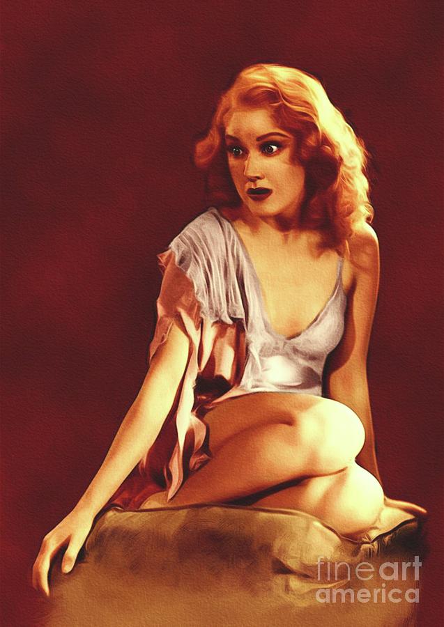 Fay Painting - Fay Wray, Vintage Scream Queen by Esoterica Art Agency.