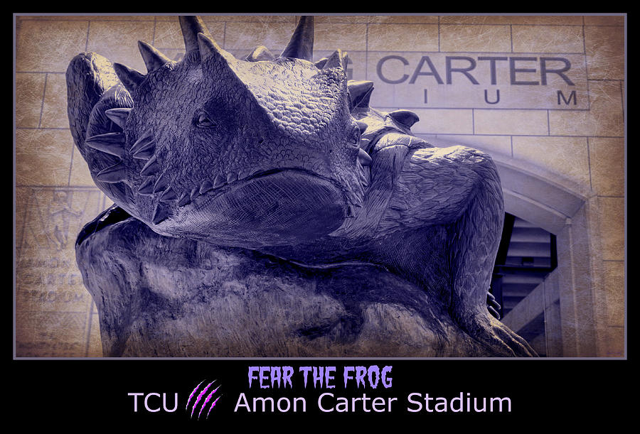 Football Photograph - Fear The Frog - TCU Poster by Stephen Stookey