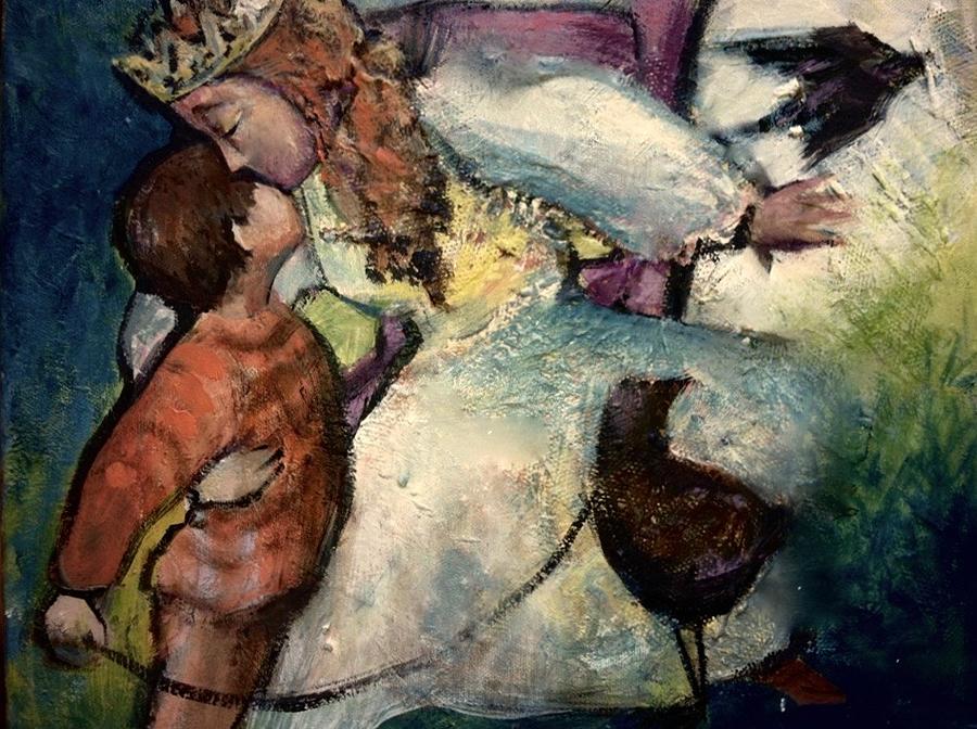 Young Boy Painting - Fly Away, Fears by Eleatta Diver Young Boy Painting - Fly Away, Fears by Eleatta Diver