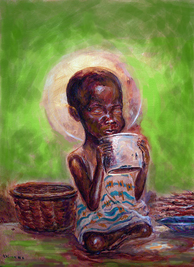 Cup Mixed Media - Feast Of The Poor by Tommy  Winn