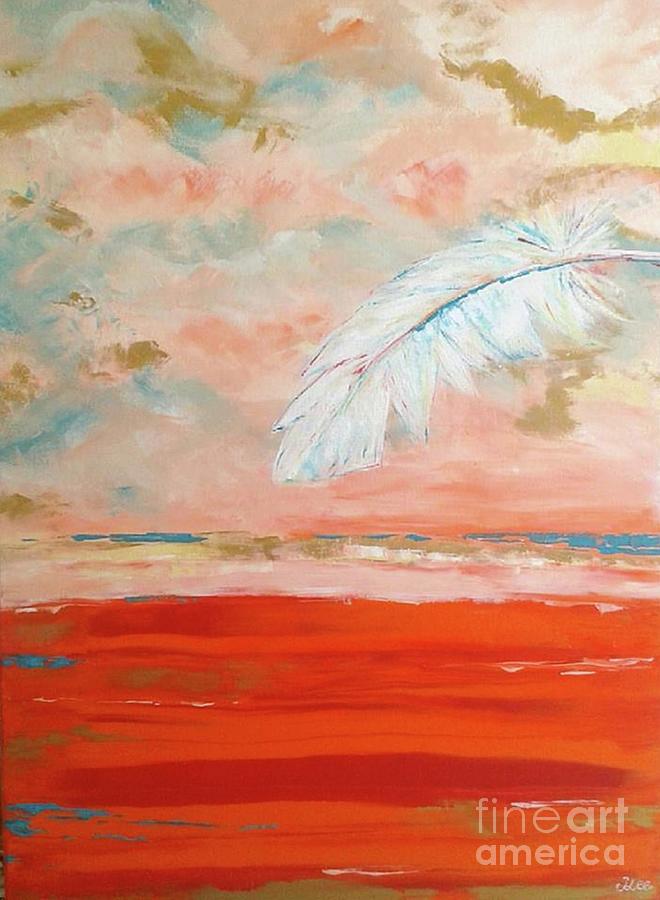 Feather Fall Painting by Tracey Lee Cassin