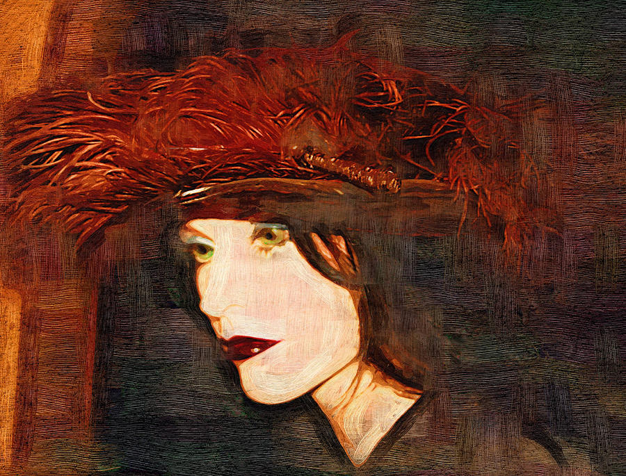 Feather Digital Art - Feather Hat by Holly Ethan