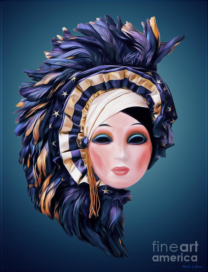 Hat Digital Art - Feather Hat by Walter Colvin