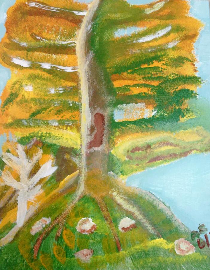 Feather-leaf Tree Painting