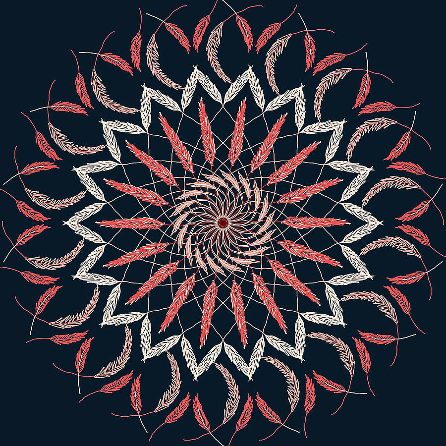Feather Mandala 1 Digital Art by Ronda Broatch