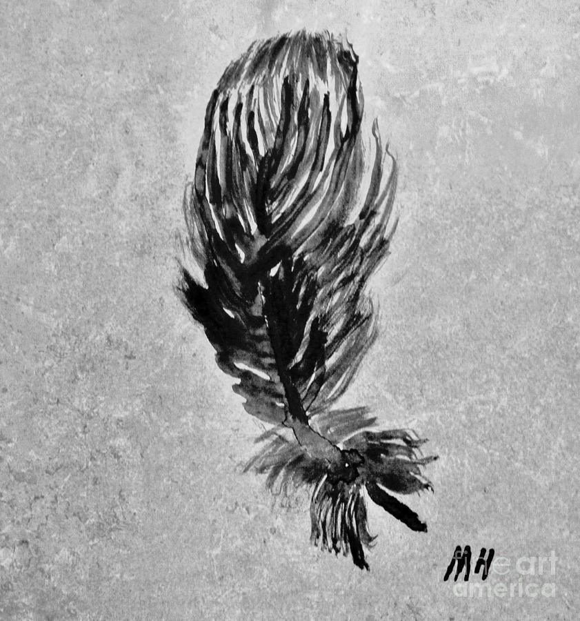 Feather Painting Painting by Marsha Heiken