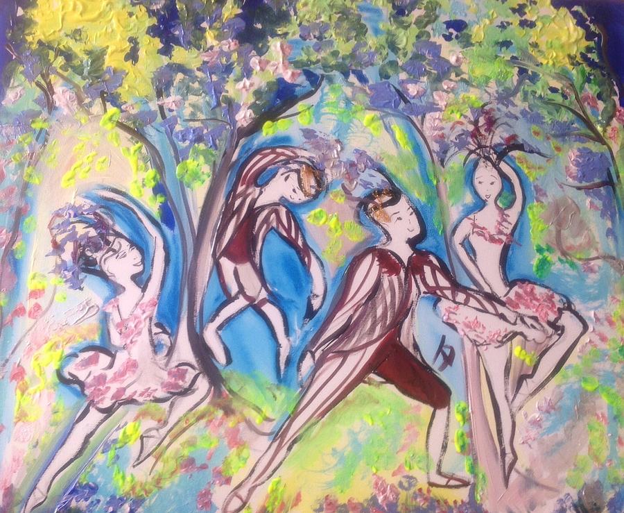 Feathered friends  ballet  Painting by Judith Desrosiers
