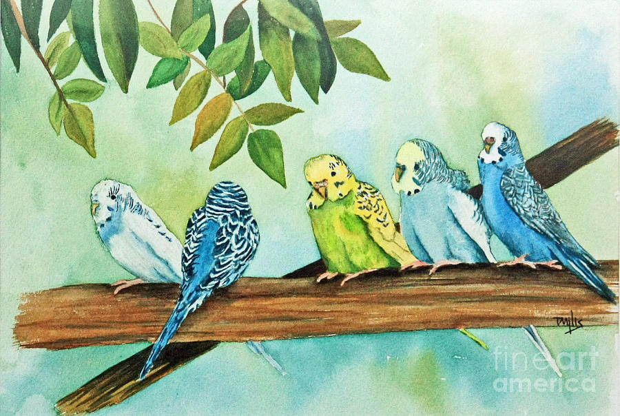 Feathered Friends Painting by Terri Mills