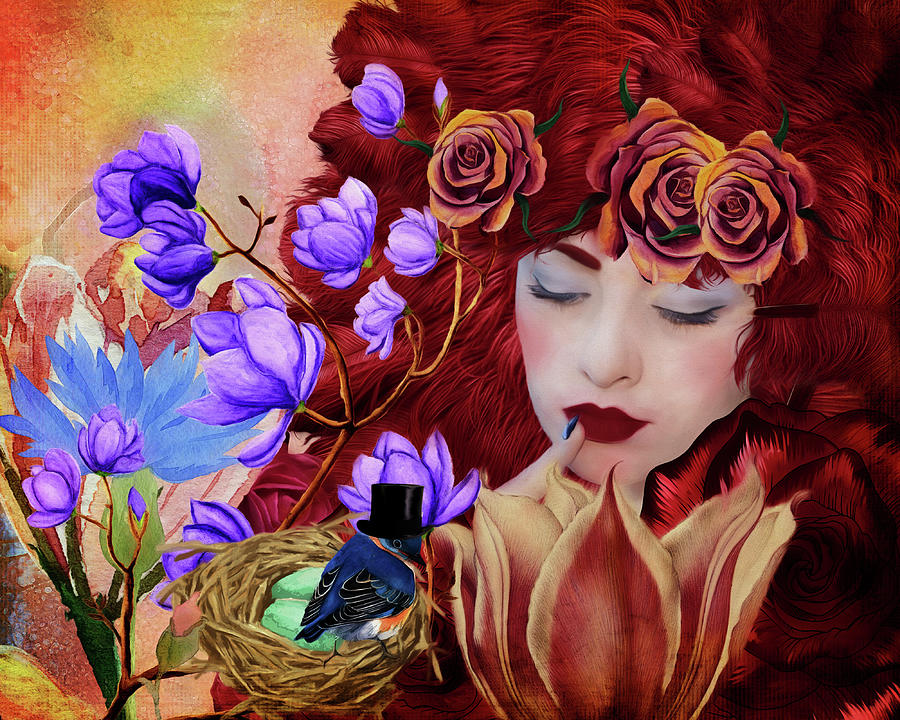 Feathers And Flowers Digital Art By Terry Fleckney