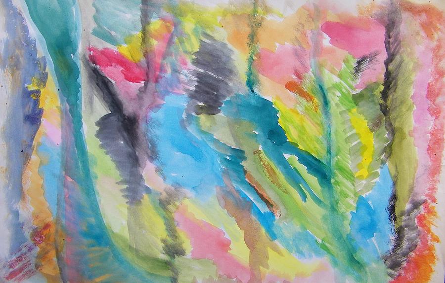 Abstract Painting - Feathers by Judith Redman