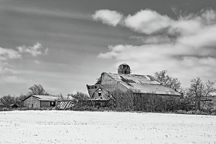 February Barn 2 bw Photograph by Steve Harrington - Fine Art America