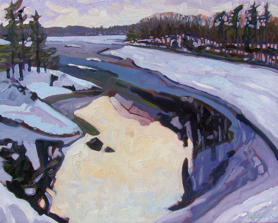 February Ice Painting by Phil Chadwick