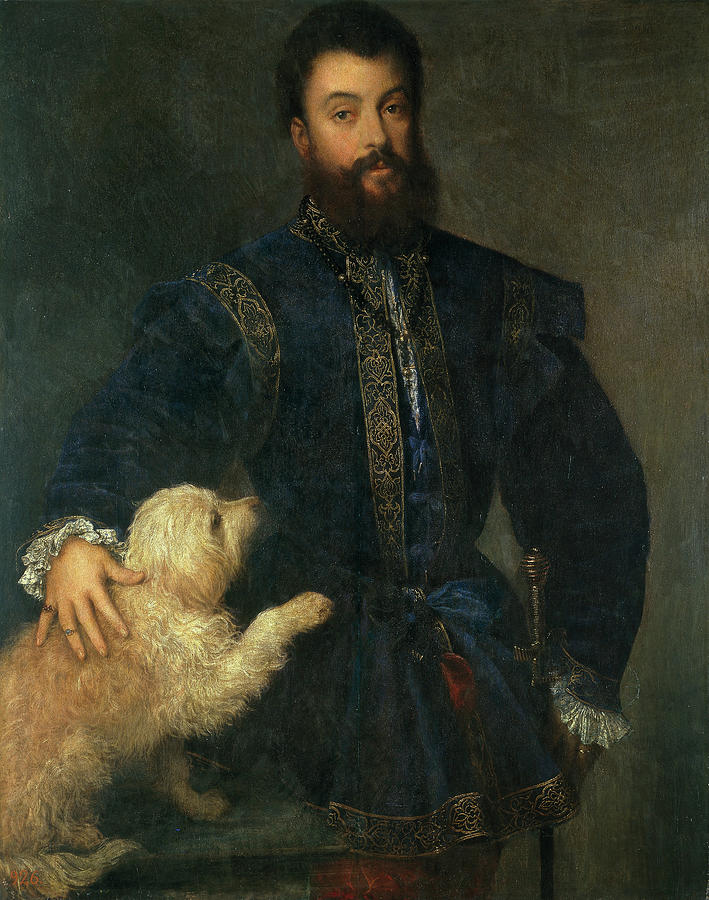 Titian Painting - Federico II Gonzaga, I Duke of Mantua by Titian