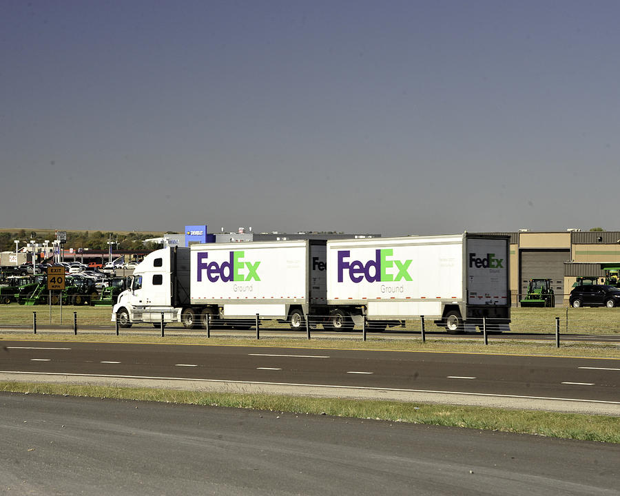Truck Photograph - FedEx Doubles by Keith Birmingham
