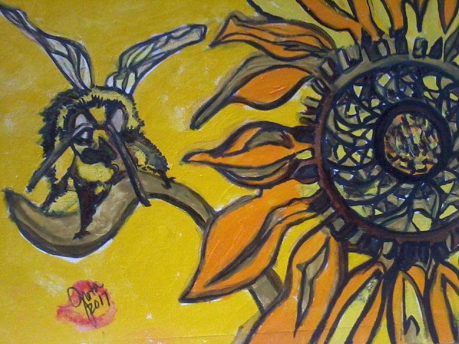 Feed da Bees Painting by Greta Gnatek Redzko