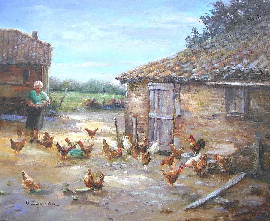 Feeding Time Painting by Barbara Couse Wilson