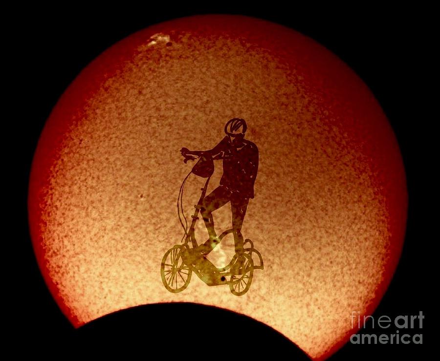 Feel the Burn, Elliptigo eclipse Digital Art by Bill Pinnell and Francois Lamothe