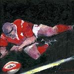 Wales Painting - Feel The Passion First Try Ltd Edition Canvas Rugby  Prints Collection  by Rugby Arts X large print