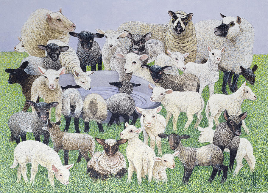 Feeling Sheepish Painting by Pat Scott