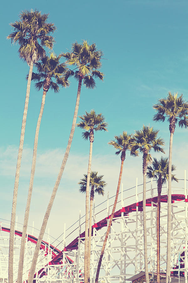 Feels Like Summer - Boardwalk Roller Coaster Photograph Photograph by Melanie Alexandra Price