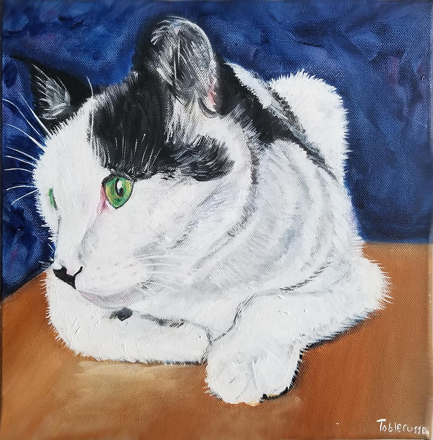 Cat Painting - Feenix by Toblerusse