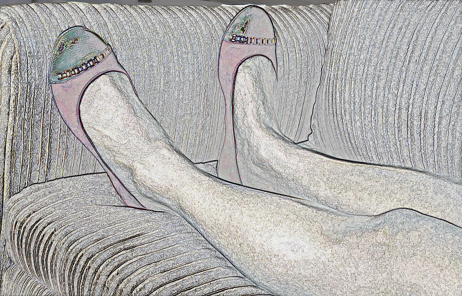 Feet on The Couch Photograph by Kellice Swaggerty