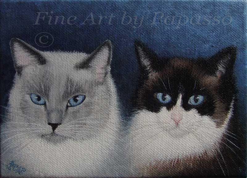 Feline Friends Painting by Kathie Papasso - Fine Art America